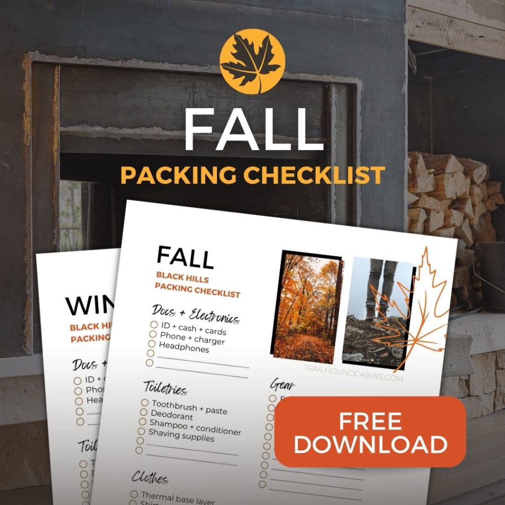 Black Hills Packing List Fall