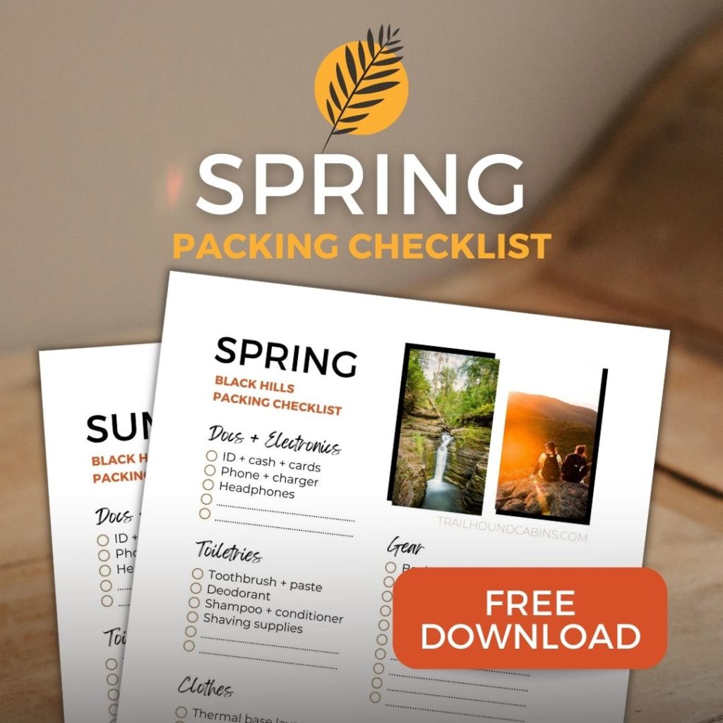 Black Hills Packing List Spring