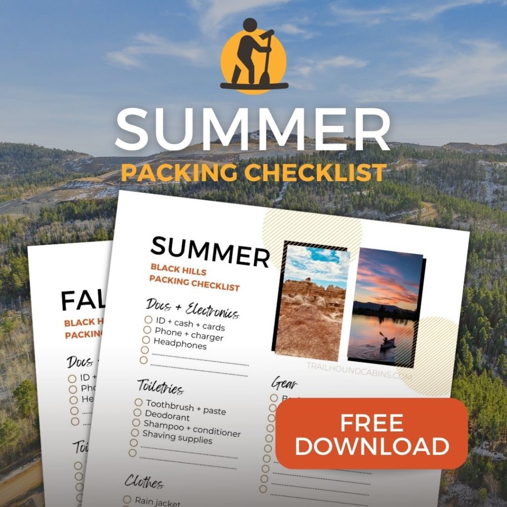 Black Hills Packing List Summer